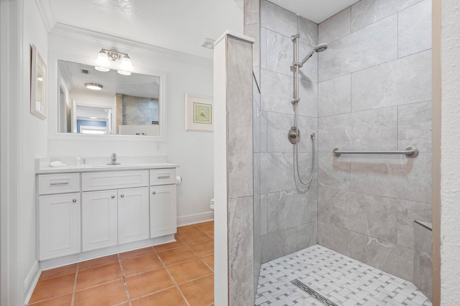 Modern ensuite bathroom with walk-in shower