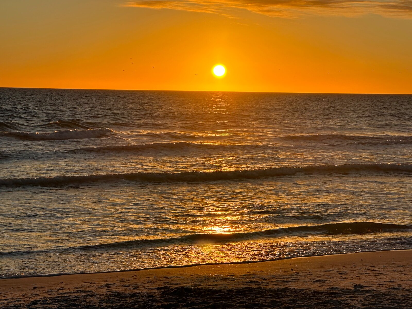 Golden sunset over the Gulf of Mexico from Bradenton Beach